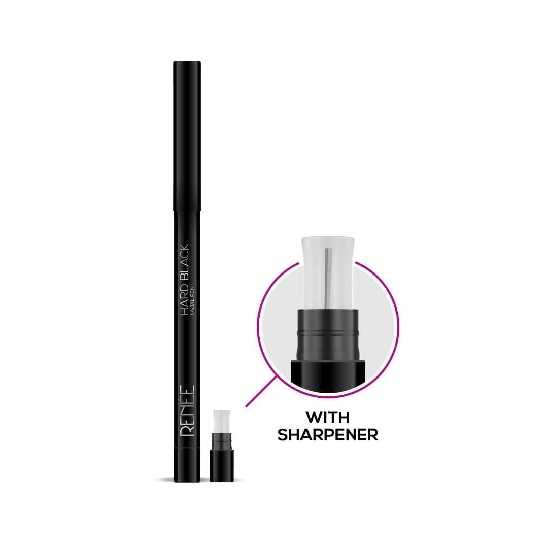 RENEE - Hard Black Kajal Pen with Sharpener