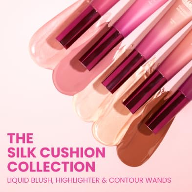 Typsy Beauty | Silk Cushion Liquid Blush Wand - Bouquet of Roses - Soft Pink Matte | Hyaluronic Acid Infused | Cushion Tip Applicator | Ultra-Pigmented | Buildable Liquid Blush | 12ml