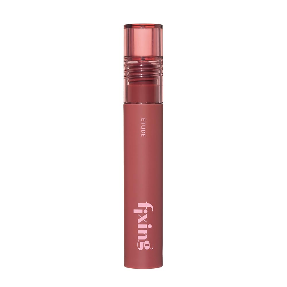 ETUDE Fixing Tint| Long Lasting Liquid Lipstick |Waterproof, Smudgeproof, Lightweight Matte Finish Lip Stain| Full Coverage|Korean Makeup| Shade 06- Soft Walnut-4g