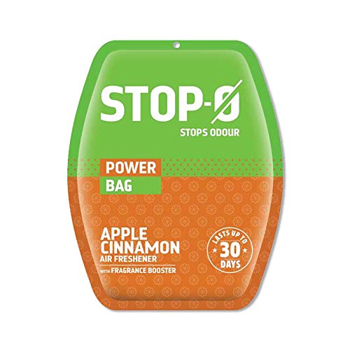 Stop-O Power Bag Bathroom Air Freshener - 40 G (10Gx4) | Assorted Pack | Refreshing, Lasting Fragrance | Melon, Apple Cinnamon, Tangerine | Lasts Upto 30 Days G