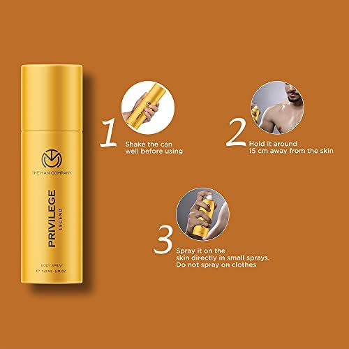 The Man Company Privilege Legend Deodorant Spray - For Men (300 ml, Pack of 2) | Valentine gift Set for Boyfriend, Husband