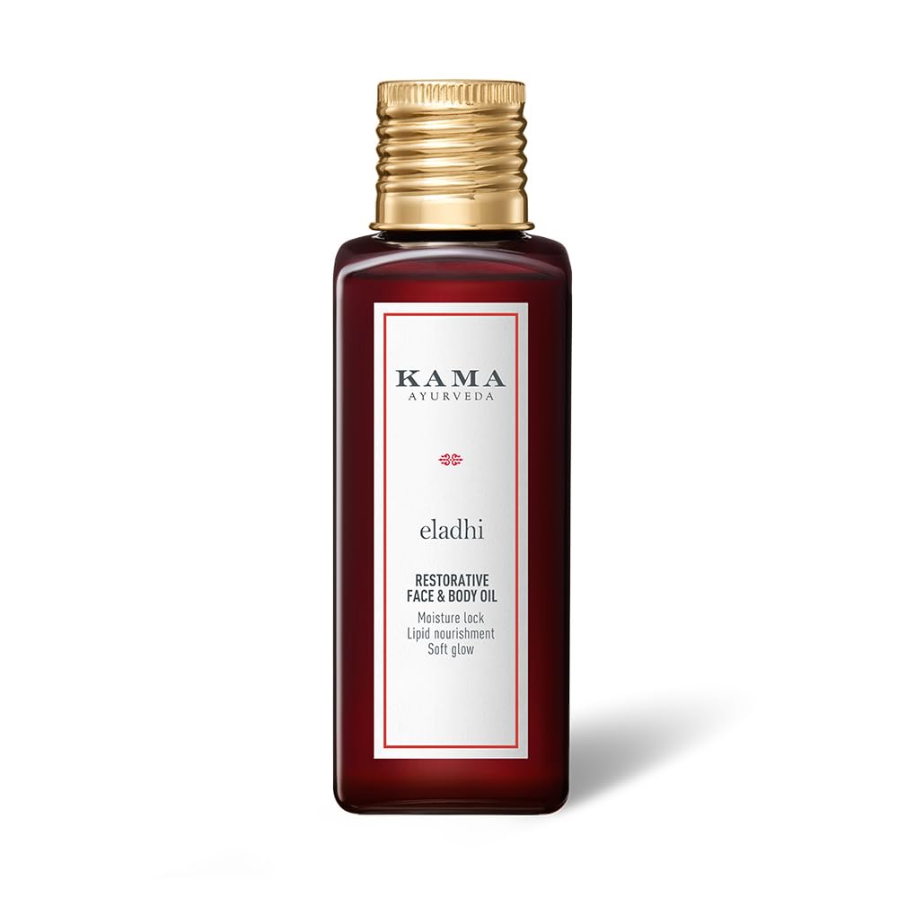 Kama Ayurveda Eladhi Restorative Face & Body Oil - After Bath Oil - For Smooth Skin 100ml 100 ml (Pack of 1)