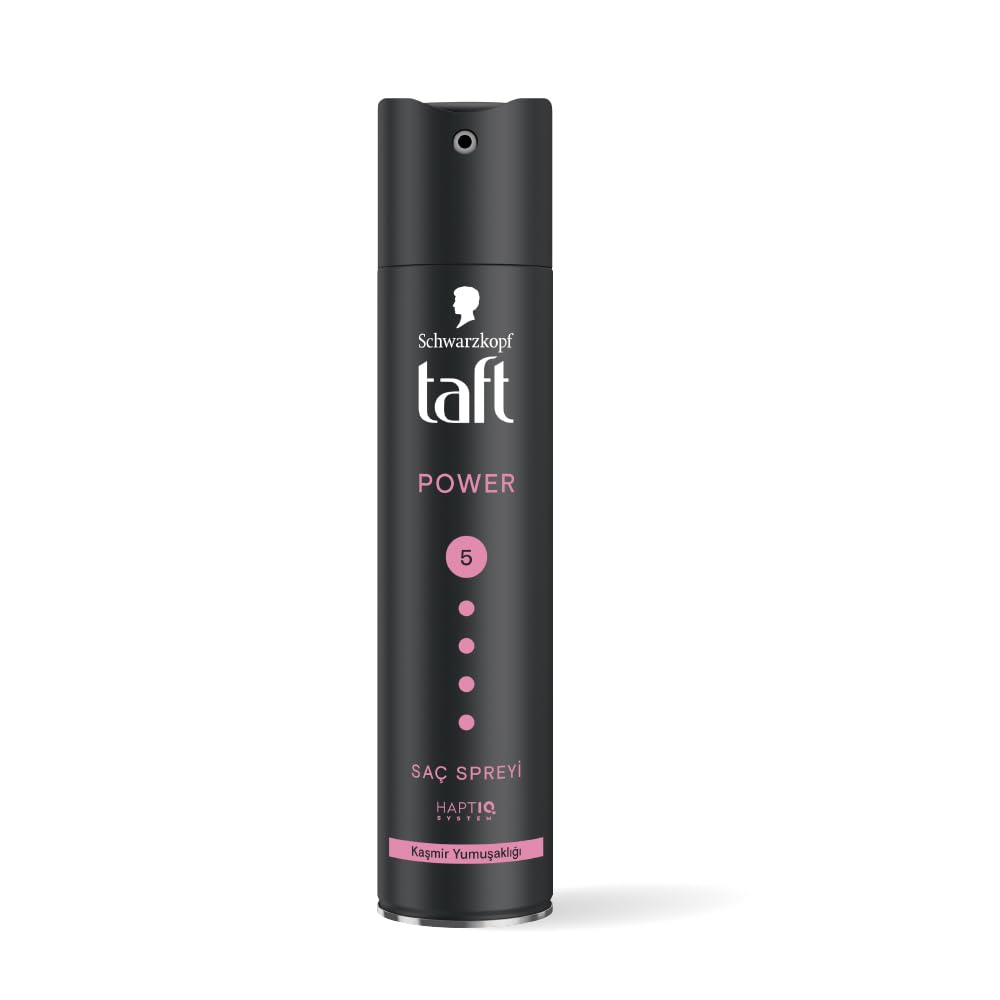 Schwarzkopf TAFT Power Hold 5 Hair Spray for Heat Protection, Cashmere like Softness for Dry, Damaged Hair | No Stickiness | Easy To Brush Out | For Salon Like