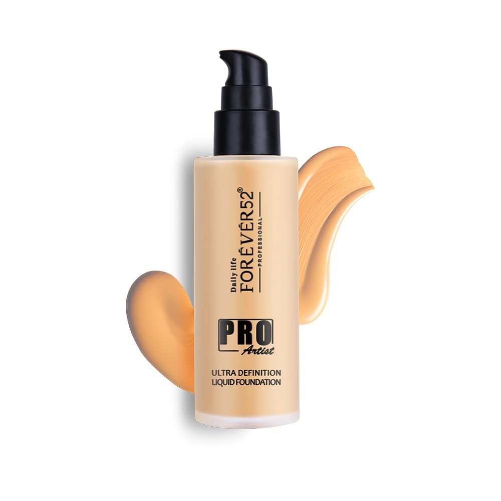 Daily Life Forever52 Pro Artist Ultra Definition Liquid Foundation| Long Lasting, Full Coverage, 24H, Waterproof & Sweatproof, Lightweight Hydrating, Oil-Free Formula - Fudge (BUF009) 60ML