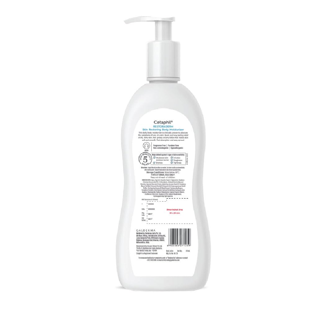 Cetaphil Restoraderm Body Moisturizer, Shea Butter, 295 ml 295 ml (Pack of 1)