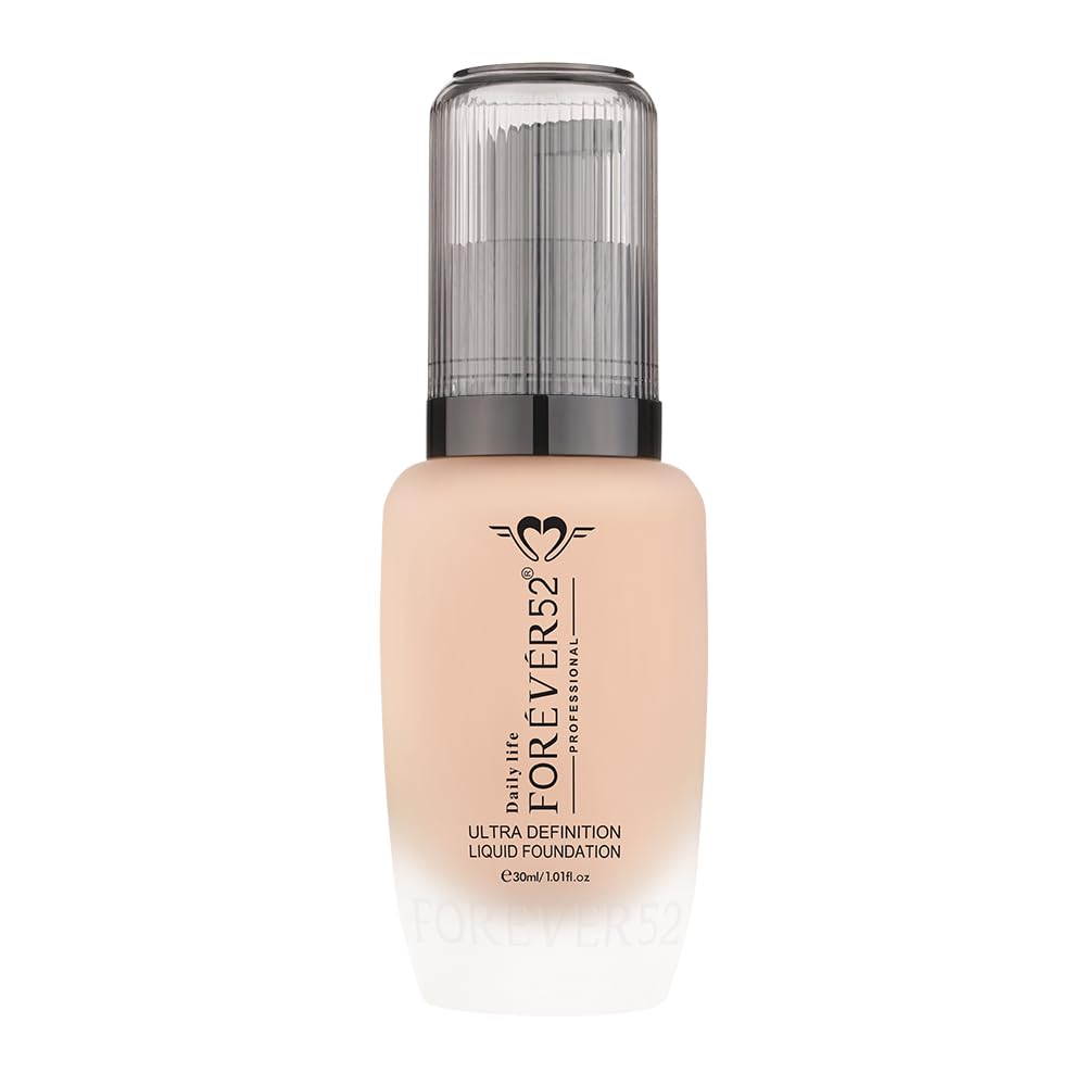 Daily Life Forever52 Ultra Definition Liquid Foundation | 24H Wear, Medium to Full Coverage, Pore-Minimizing & Mattifying, Long Lasting, Anti-Aging, Satin Finish| All skin type - Custard (FLF012) 30ml