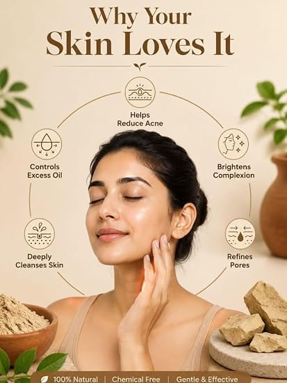 Natural Multani Mitti Powder for Face Pack (200 Grams) Fuller's Earth, Bentonite Clay.
