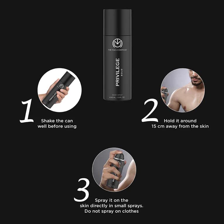 The Man Company Privilege Bold Deodorant Gift for Men | Premium Body Spray | Long-Lasting Fragrance | Perfect Deo For Everyday Use 40ml*2 Fresh 40 ml (Pack of 2