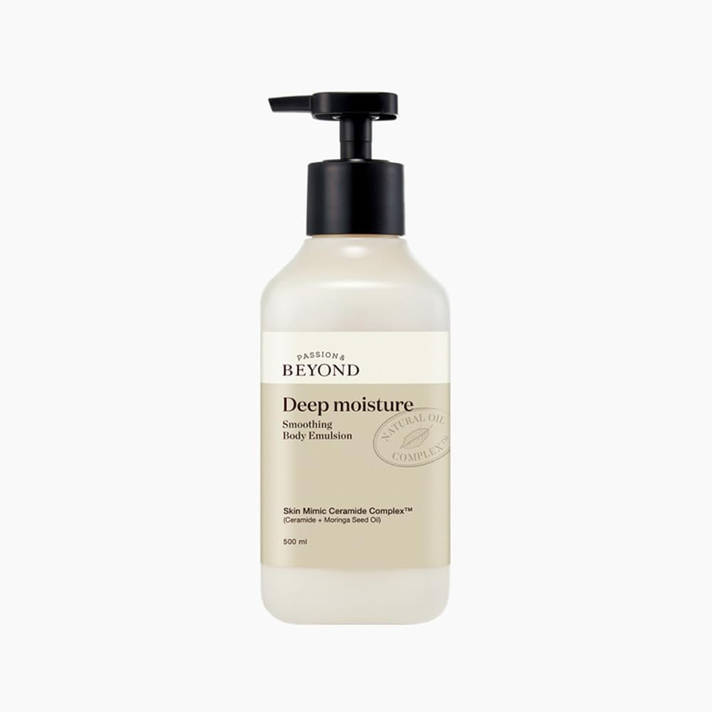 Belif Beyond Deep Moisture Smoothing Body Emulsion 500ml | Ultra-Hydrating, Nourishing, & Skin Barrier Repair with Squalane, Jojoba, & Camellia Oil | Clean, Sul