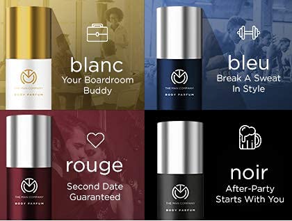 The Man Company Multifaceted No Gas Deodorant Set | Bleu, Blanc, Noir, Rouge | Body Spray Perfume for Man | Premium Long Lasting Fragrance | Anniversary fragran