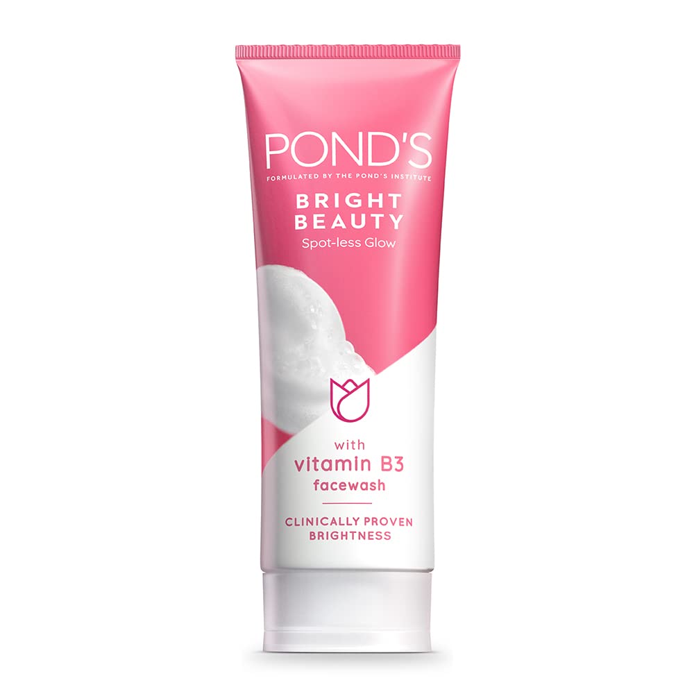 POND'S Bright Beauty Spot-less Glow Face Wash With Vitamins, Removes Dead Skin Cells & Dark Spots, Double Brightness Action, All Skin Types, 100g & Pond's Natur