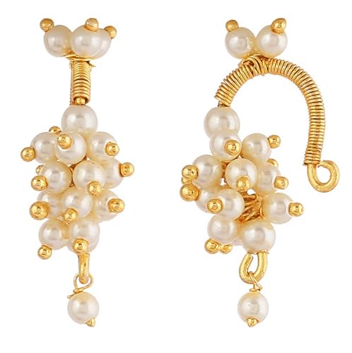 Traditional Maharashtrian Style Clip-On Pressing Bugdi Upper Earring Ear Cuff for Women & Girls