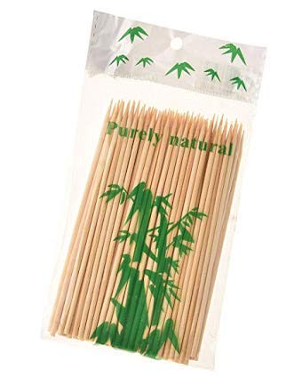 Kalakriti Bamboo (260 pcs) Wooden Skewers/BBQ Sticks Seekh for Kabab, Paneer Tikka, Fruits Salad| Barbecue skewers for Oven Microwave Pan Grilling (6 inches Eac