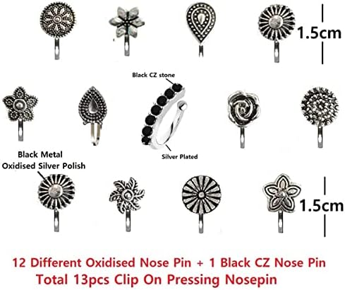 Golden Bharatanatyam Dance Jewellery Nath Without Piercing Kempu Nose Ring for Women