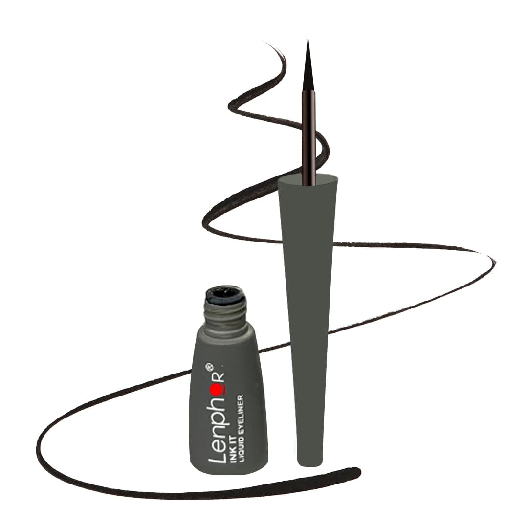 Lenphor - Long Lasting Ink It Eye Liner - Black Smudge Proof Water Resistant Matte eyeliner for women