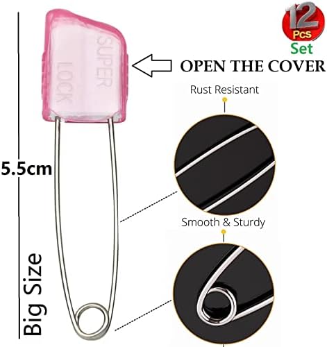 Handcrafted Multicolor Stainless Steel Safety Saree Pins - Elegant Brooches for Women and Kids