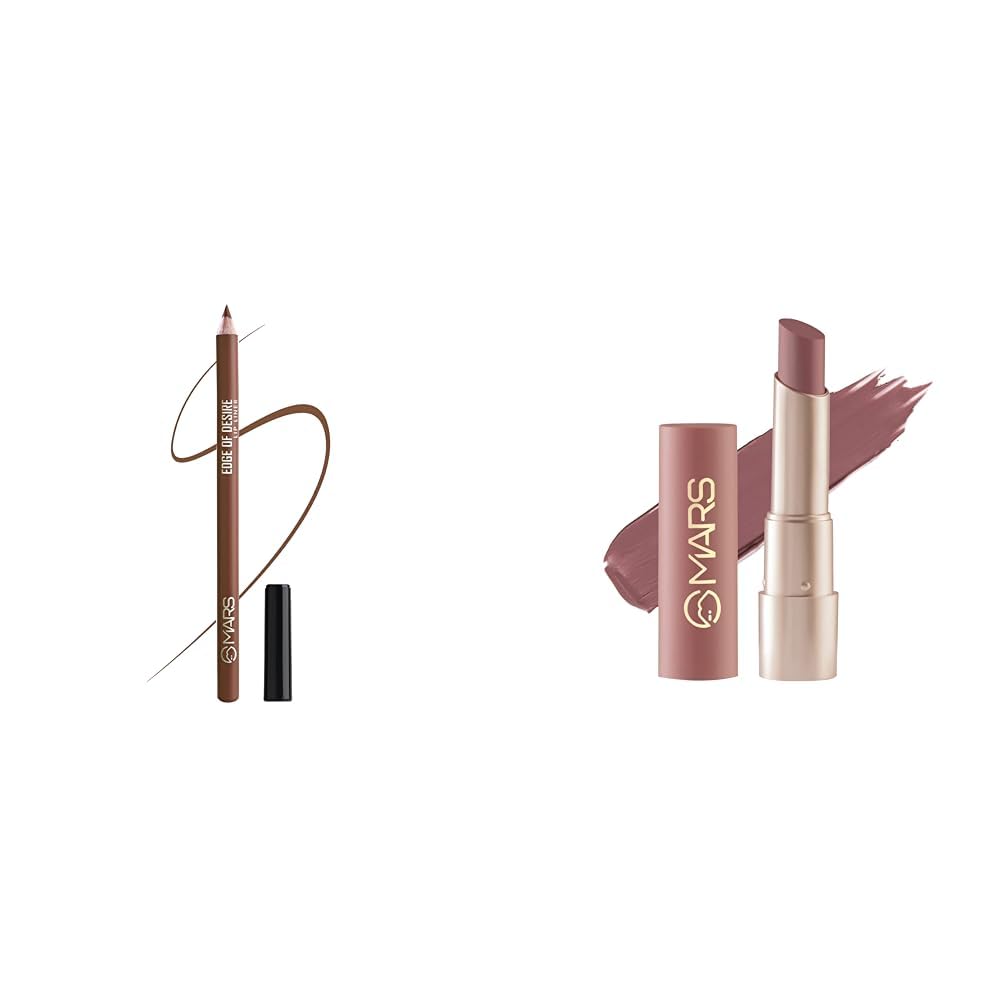 MARS Matte Lip Liner One Swipe Smooth Long Lasting Lip Pencil (1.4gm) (12-BROWN MOCHA) Creamy Matte Long Lasting Lipstick for Women Creamy Lipstick Single Swipe