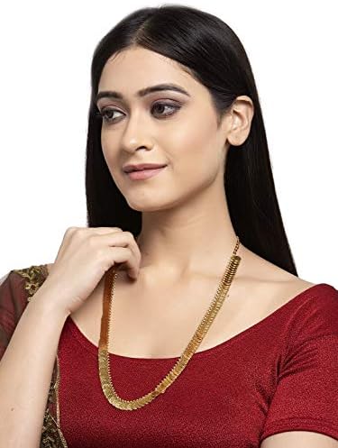 Traditional South Indian Goddess Lakshmi Haar Temple Jewelry Necklace Set for Women