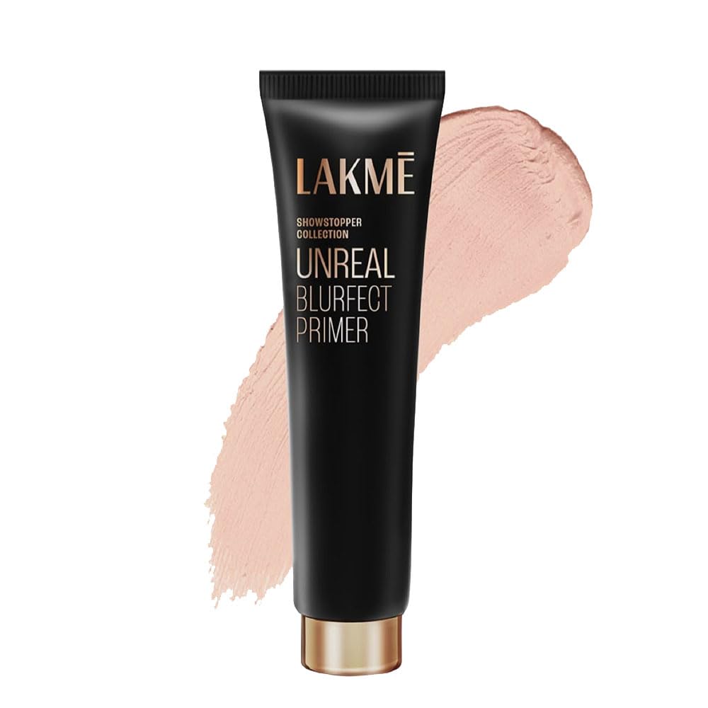 Lakme Unreal Blurfect Primer- Mini, Blurs Pores, Mattifies & Absorbs Excess Oil - Non Sticky skin, Lightweight & Waterproof, Long Lasting Makeup, 10ml