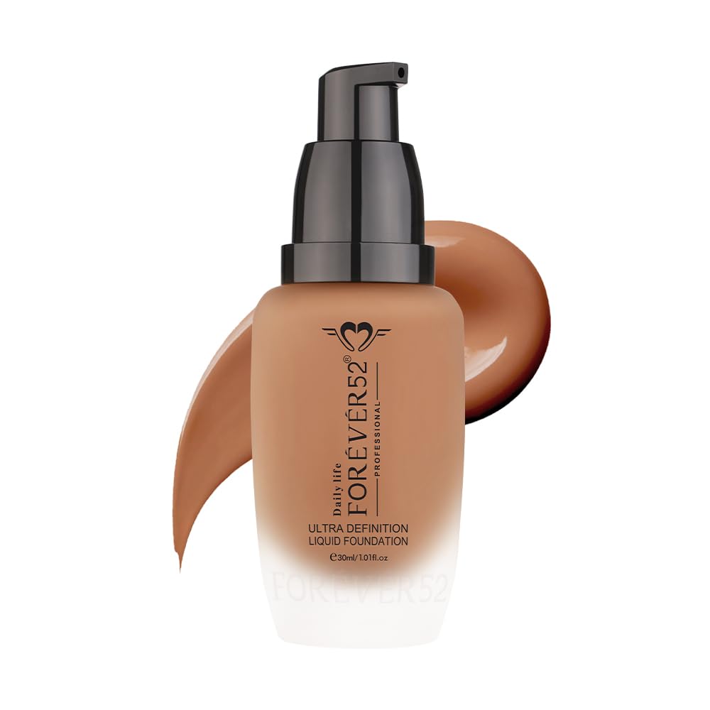Daily Life Forever52 Ultra Definition Liquid Foundation|24H Wear, Medium to Full Coverage, Pore-Minimizing & Mattifying, Long Lasting, Anti-Aging, Satin Finish | All skin types - Eclair (FLF002) 30ml