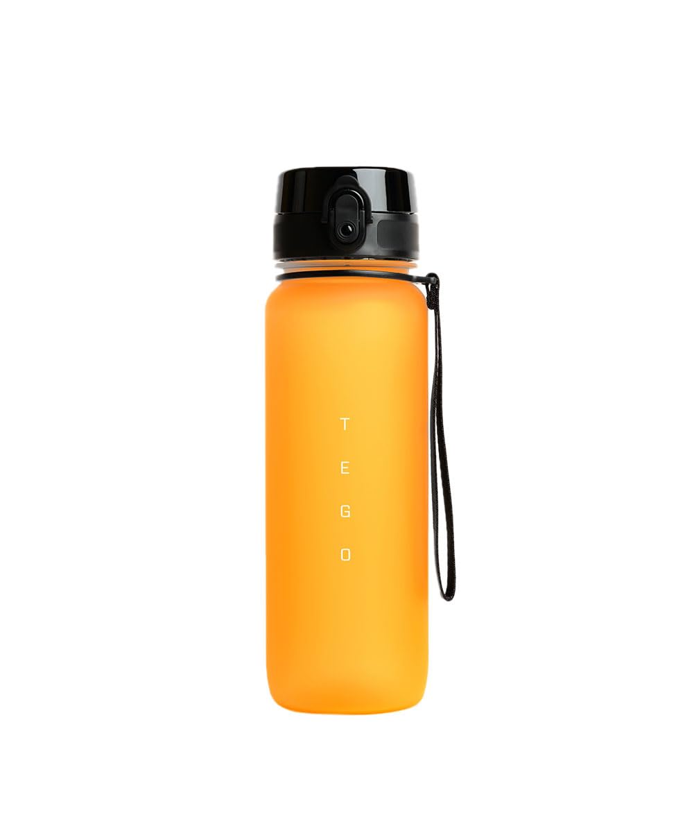 TEGO Rise Tritan Water Bottle | 800ml Secure Flip Lock Lid | BPA-Free, Durable & Impact-Resistant | Wrist Strap for Easy Carry | Hydration Tracker | Gym, Office