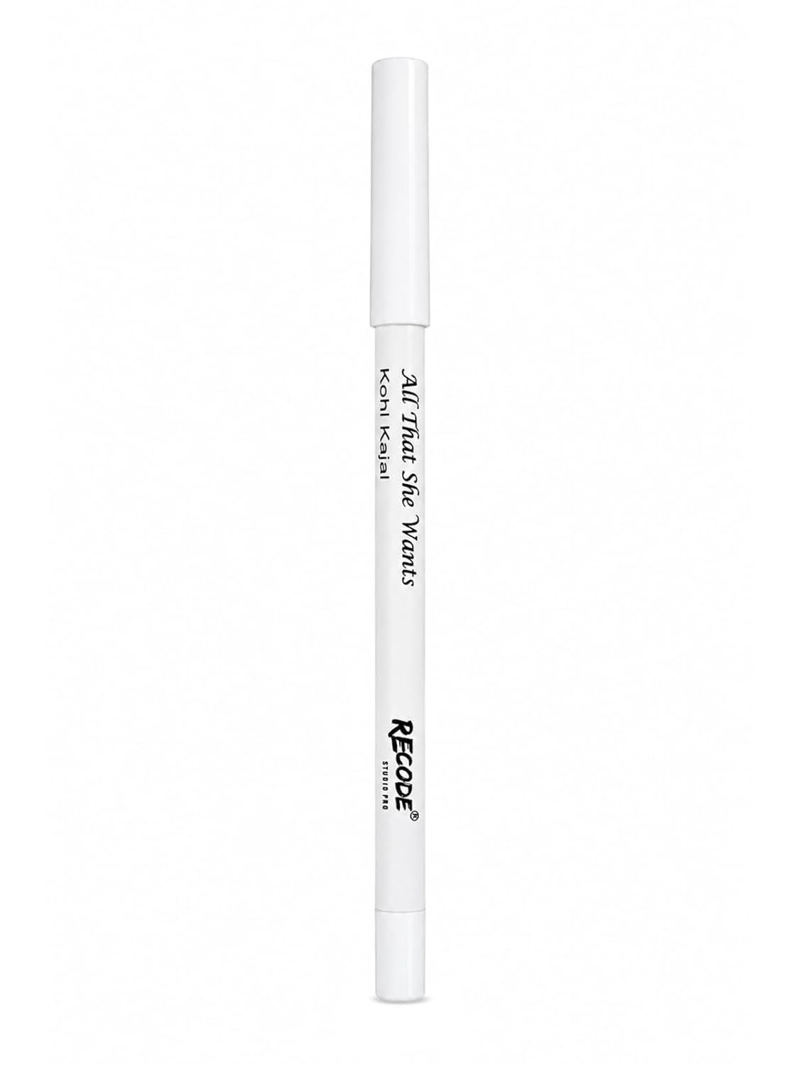Recode All That She Wants White Matte Pencil Kohl Kajal | 1.20g | 14hrs Long Lasting | Waterproof & Smudgeproof Kohl | One Stroke Gliding Effect