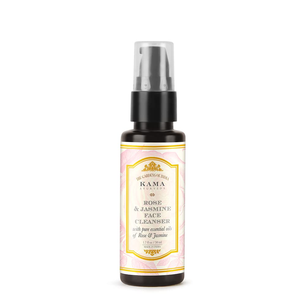 Kama Ayurveda Rose and Jasmine Face Cleanser with the Pure Essential Oils of Rose and Jasmine