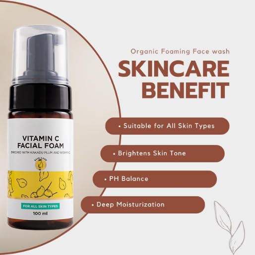 Vitamin C Facial Foam with Kakadu Plum, For All Skin Types, 100 ml