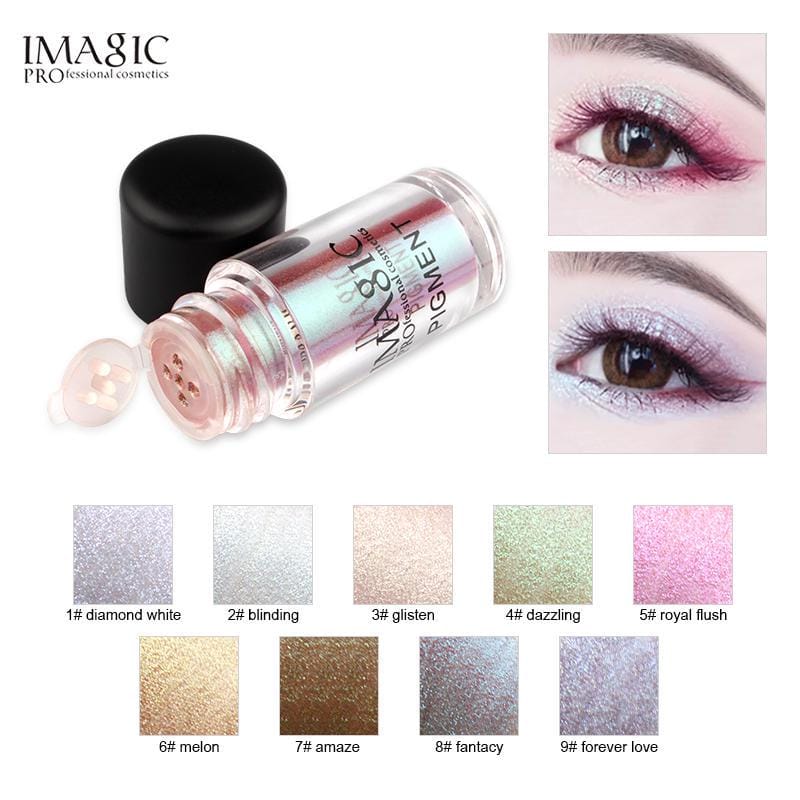 IMAGIC Glitter Eyeshadow Metallic Loose Powder Waterproof Pigments - (P5-Royal Flush)
