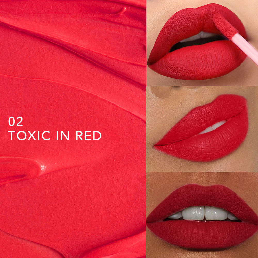 GLAM21 Mattitude Liquid Matte Lipstick - Toxic In Red (7.5ml)