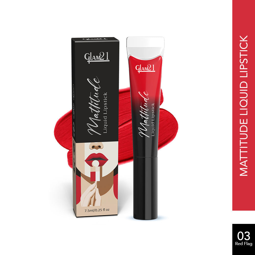 GLAM21 Mattitude Liquid Matte Lipstick - Red Flag (7.5ml)