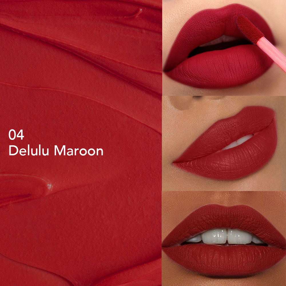 GLAM21 Mattitude Liquid Matte Lipstick - Delulu Maroon (7.5ml)