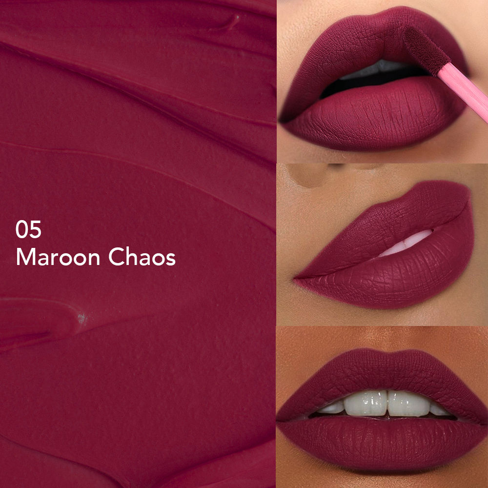 GLAM21 Mattitude Liquid Matte Lipstick - Maroon Chaos (7.5ml)