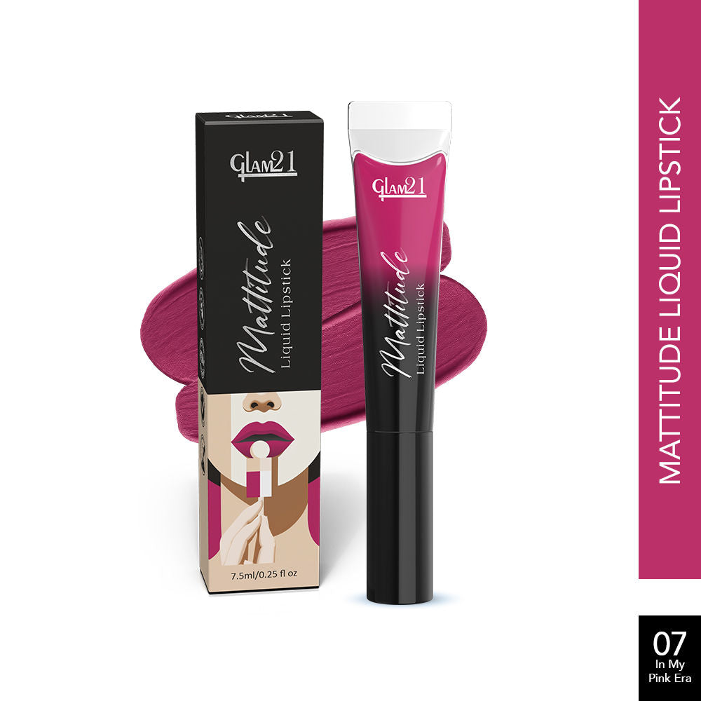GLAM21 Mattitude Liquid Matte Lipstick - In My Pink Era (7.5ml)