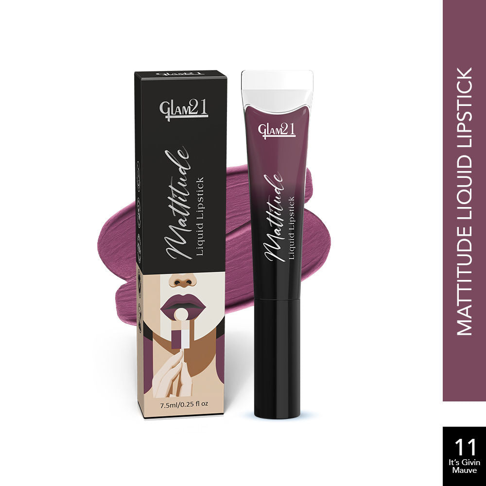 GLAM21 Mattitude Liquid Matte Lipstick - It's Givin Mauve (7.5ml)