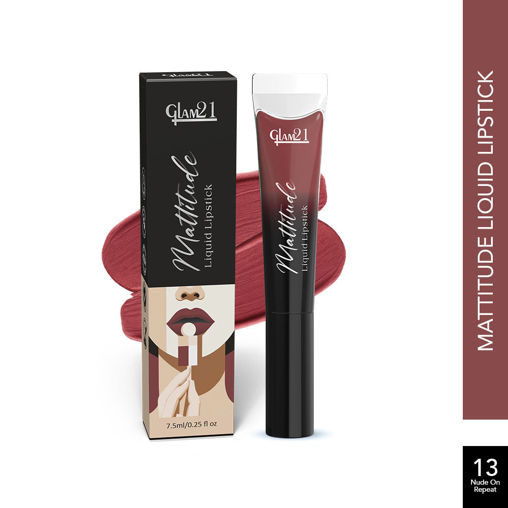 GLAM21 Mattitude Liquid Matte Lipstick - Nude On Repeat (7.5ml)