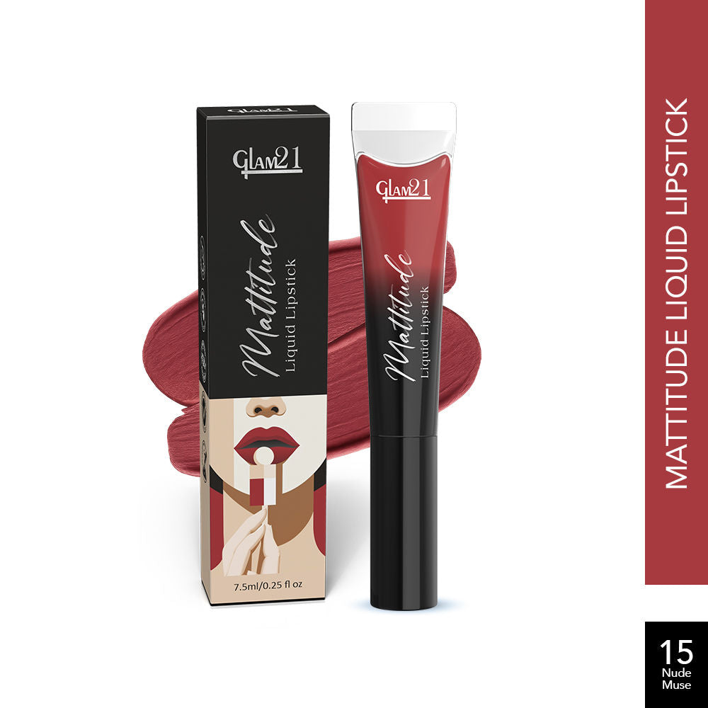 GLAM21 Mattitude Liquid Matte Lipstick - Nude Muse (7.5ml)
