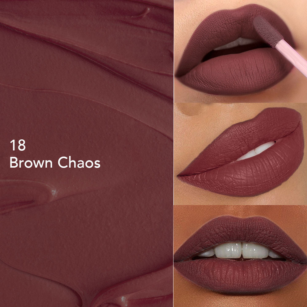 GLAM21 Mattitude Liquid Matte Lipstick - Brown Chaos (7.5ml)