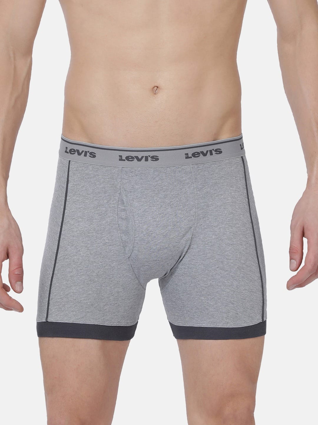 Levis - Contra Boxer Brief Solid Pure Cotton Trunks - Underwear (#007 - 1Pack) -Asstd