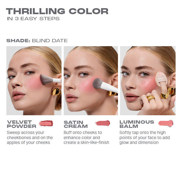 MORPHE Cheek Thrills Multi-finish Face Trio Blush- Apres-ski (10.8g)