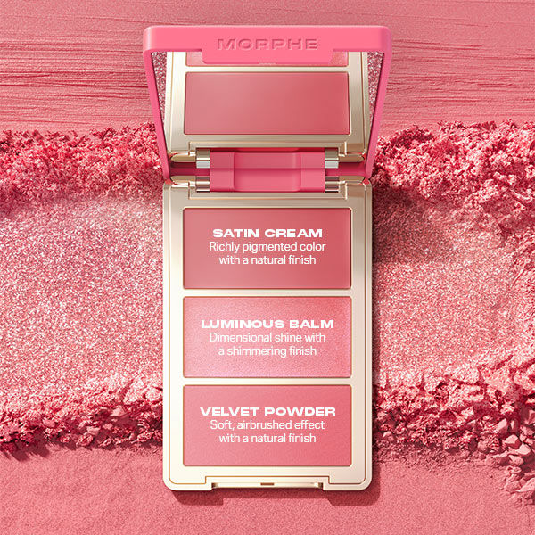 MORPHE Cheek Thrills Multi-finish Face Trio Blush - Blind Date (10.8g)