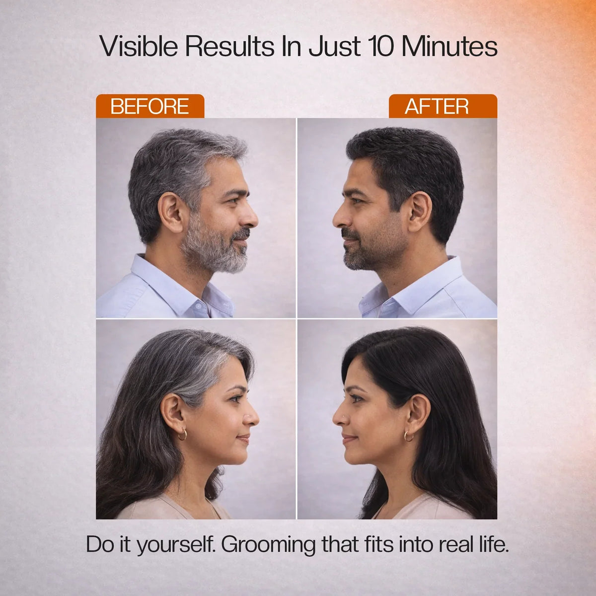 Proads India's First Click & Comb Hair Color 400ml Natural Black