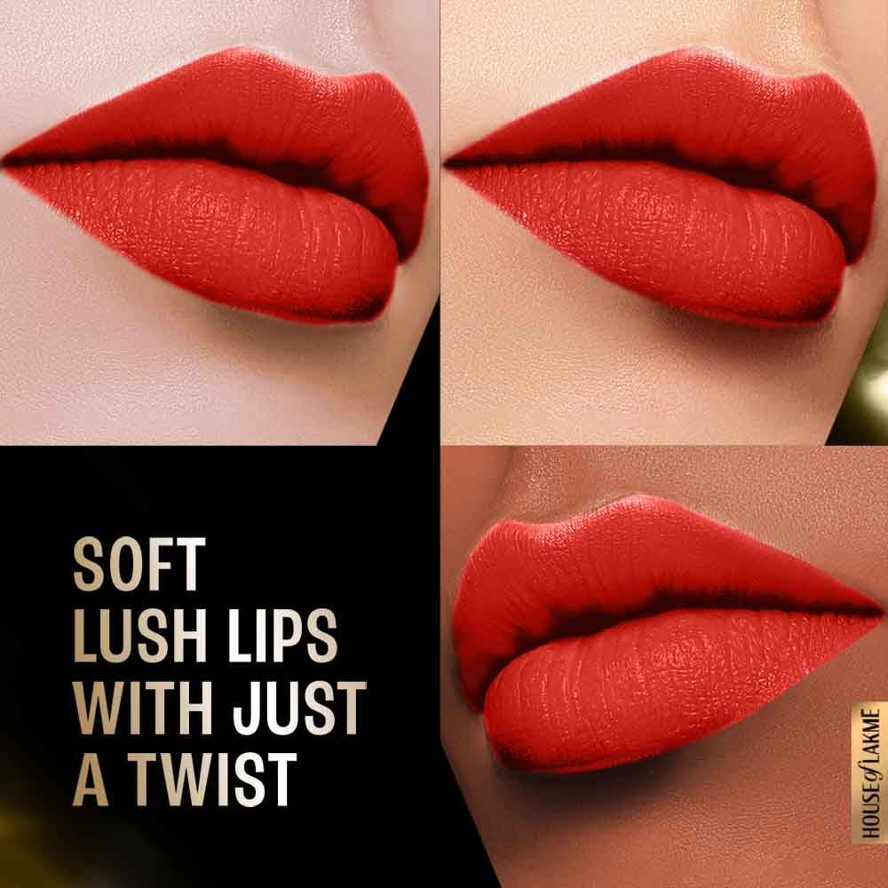 Lakme Forever Matte Lipstick, Made With French Rose Oil Extracts , Red Rose