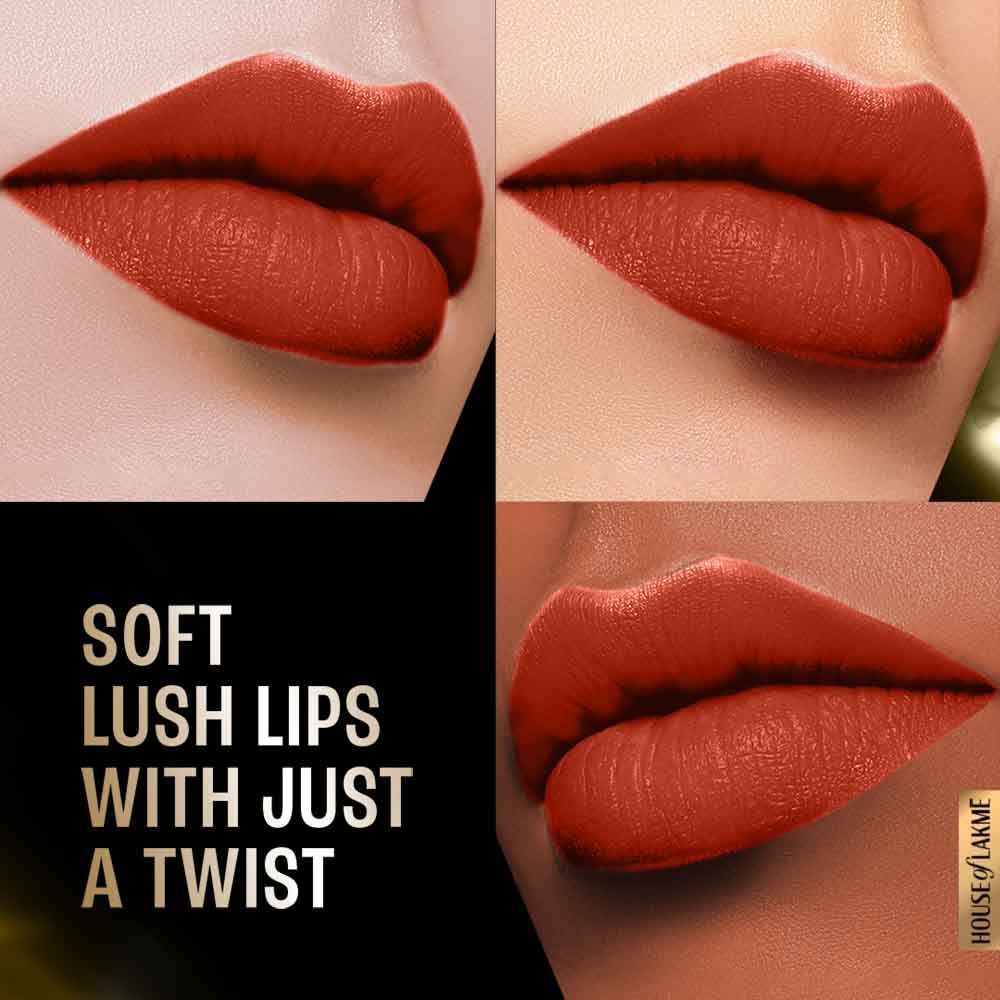 Lakme Forever Matte Lipstick, Made With French Rose Oil Extracts , Red Orchid