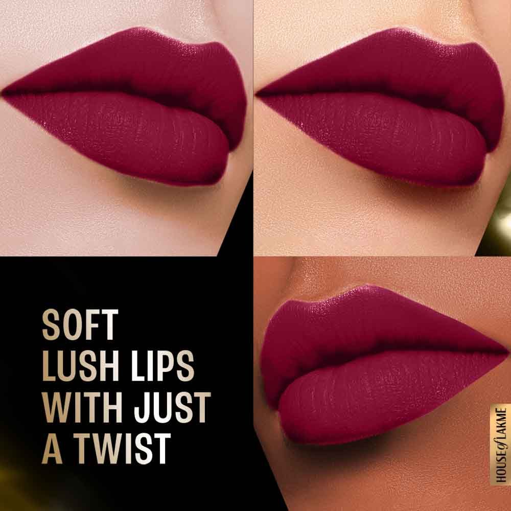 Lakme Forever Matte Lipstick, Made With French Rose Oil Extracts , Red Crimson
