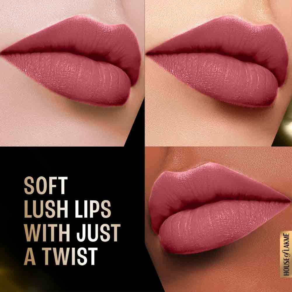 Lakme Forever Matte Lipstick, Made With French Rose Oil Extracts , Pink Flamingo
