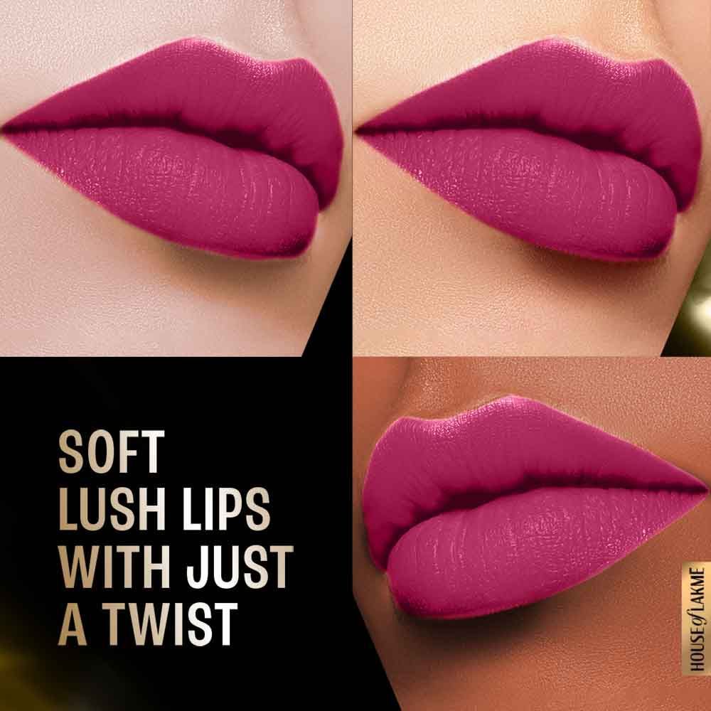 Lakme Forever Matte Lipstick, Made With French Rose Oil Extracts , Pink Unicorn