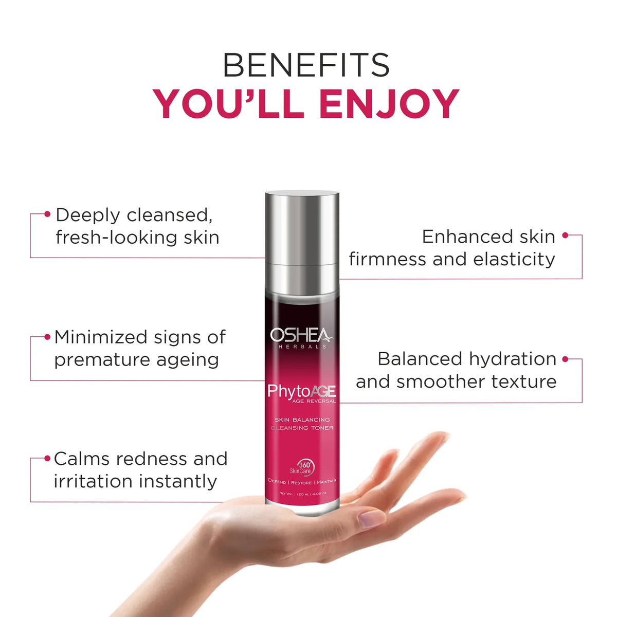 Oshea Herbals Phytoage Age Reversal Skin Balancing Cleansing Toner 120ml