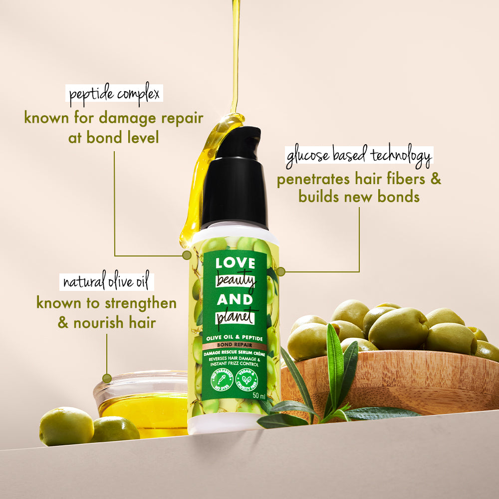 Love Beauty & Planet Olive oil & Peptide Bond Repair Damage Rescue Serum Crème