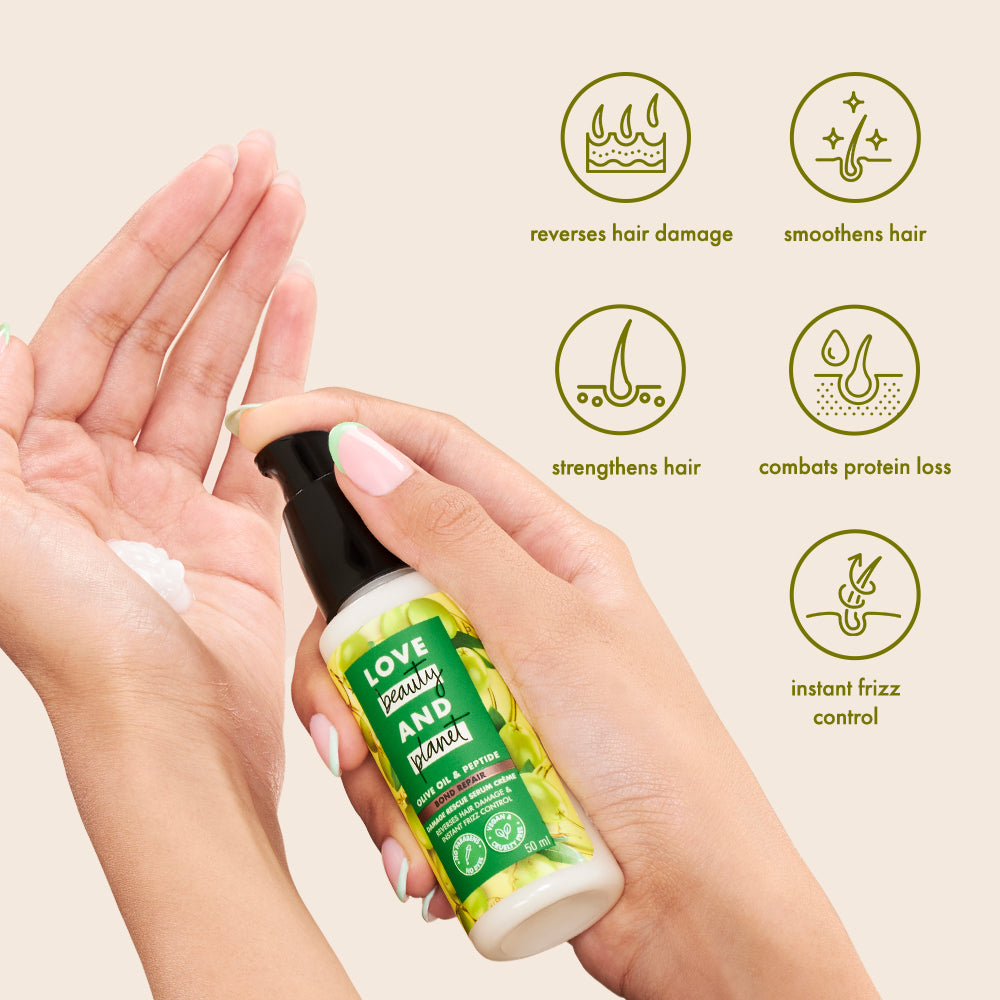 Love Beauty & Planet Olive oil & Peptide Bond Repair Damage Rescue Serum Crème